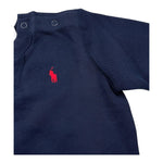 RALPH LAUREN felpa chiusa girocollo tinta unita con logo Blu per Neonato 320772102002 BLU RALPH LAUREN 