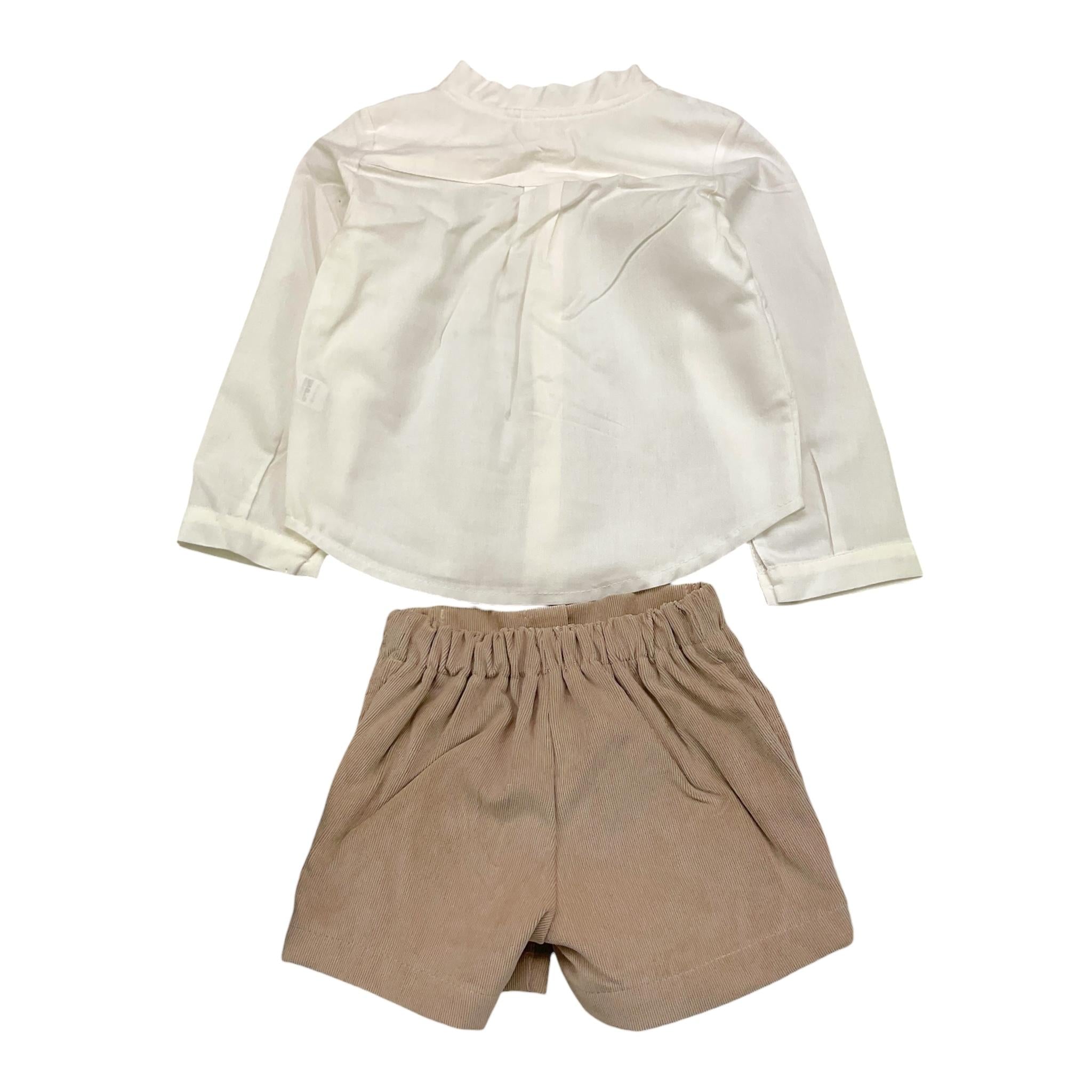 VALENTINA BEBES completo 3 pezzi maglia-camicia-bermuda Bianco per Bambino MAR84X BIANCO VALENTINA BEBES 