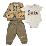 GUESS completo 2 pezzi felpa-pantalone-body Beige per Neonato P4YG10KA6W4 BEIGE GUESS 