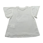 M+E' T-Shirt Girocollo Tinta Unita con Stampa per Bambina UE1276J BIANCO M+E' 