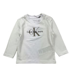 CALVIN KLEIN shirt girocollo tinta unita con stampa Bianco per Neonato IN0IN00005 BIANCO CALVIN KLEIN 