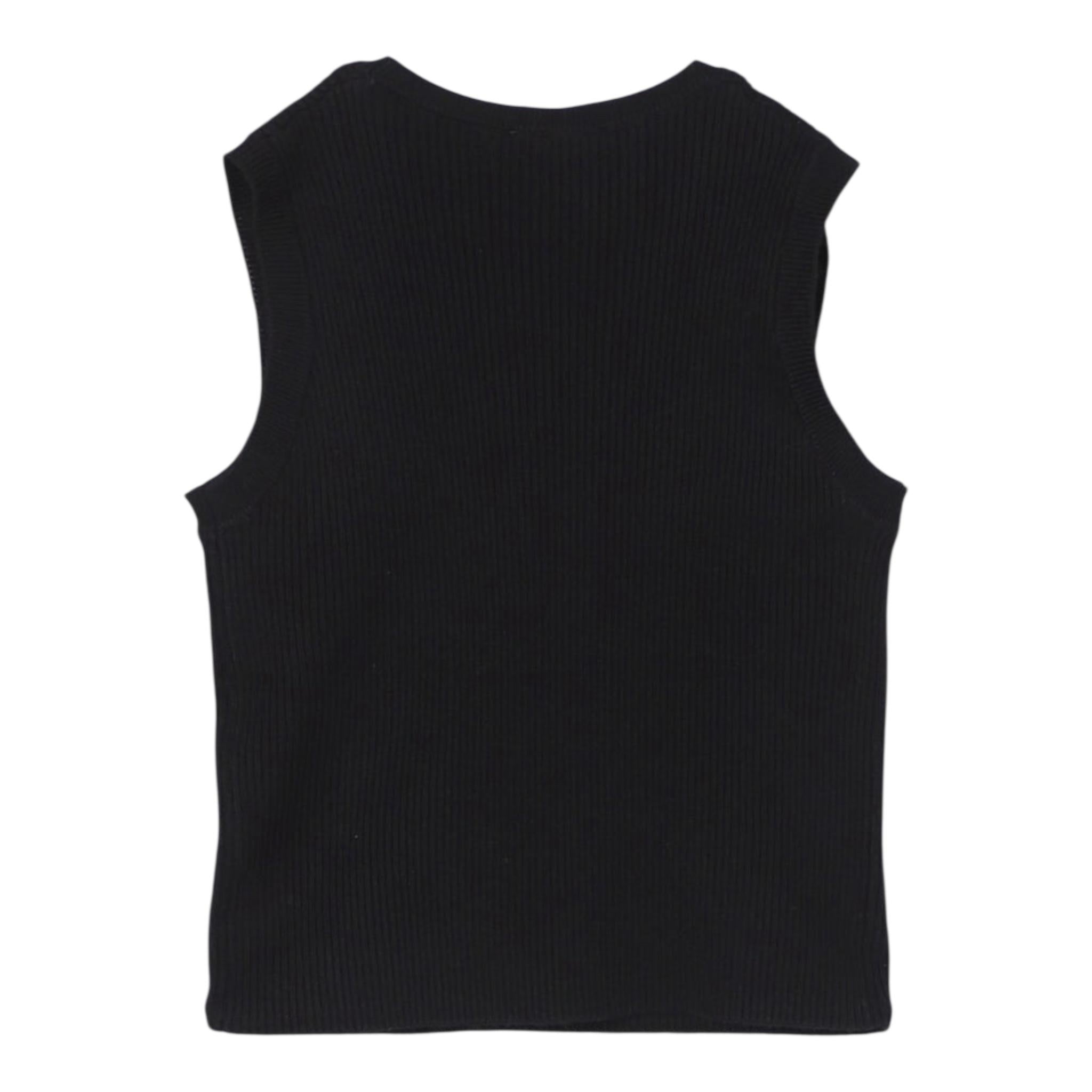 Liu Jo Canotta Girocollo Tinta Unita con Logo per Bambina GA037 NERO LIU JO 