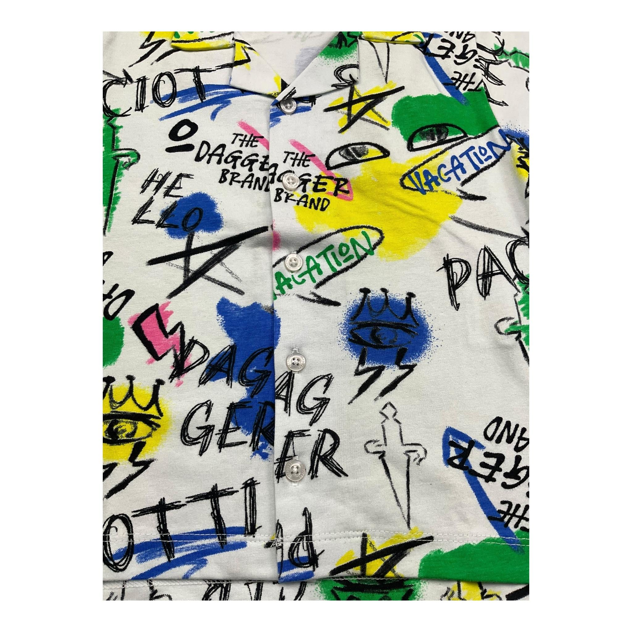 Cesare Paciotti Camicia Mezza Manica Tinta Unita Stampe per Bambino CMP5101BJ BIANCO CESARE PACIOTTI 