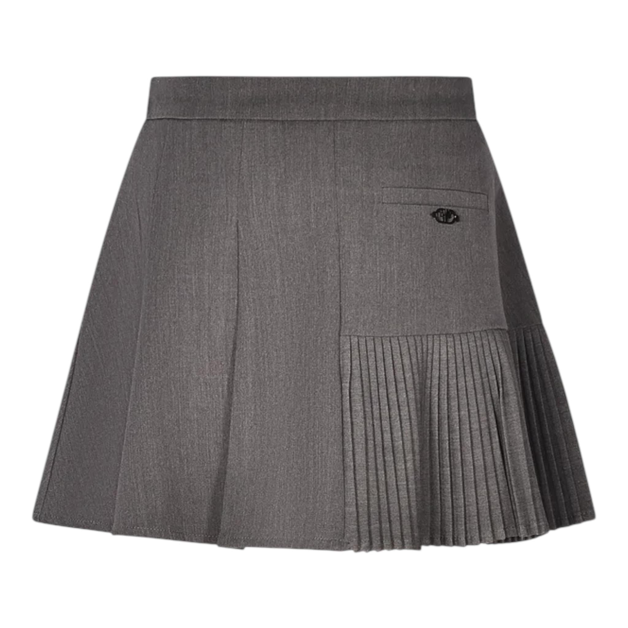 FUN & FUN gonna tinta unita con plisset Grigio per Bambina FJSK00451 GRIGIO FUN & FUN 