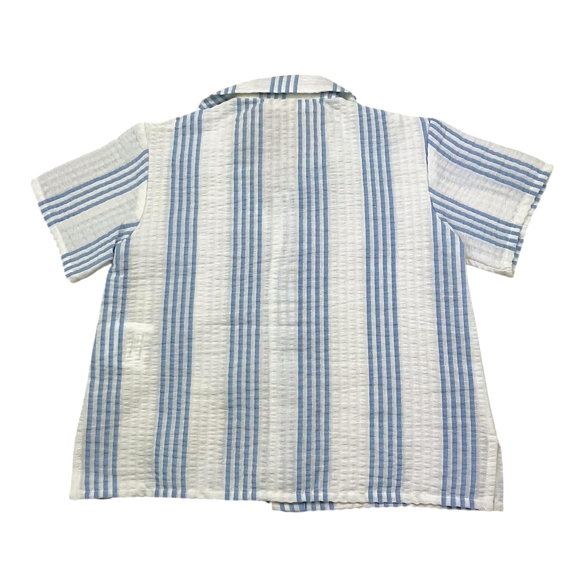 Babe & Tess Camicia Tinta Unita con Fantasia A Righe per Bambino 03518162 BIANCO BABE & TESS 