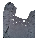 Petit Indi Tuta Tinta Unita con Stampa per Bambina SS25BK5026XJ GRIGIO PETIT INDI 