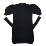 NAIDA abito mezza manica tinta unita con manicotti Nero per Bambina NAAB300 NERO NAIDA 