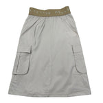 Manila Grace Gonna Tinta Unita con Elastico In Vita Logato per Bambina 307GMBS25 BEIGE MANILA GRACE 