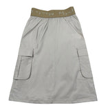 Manila Grace Gonna Tinta Unita con Elastico In Vita Logato per Bambina 307GMBS25 BEIGE MANILA GRACE 