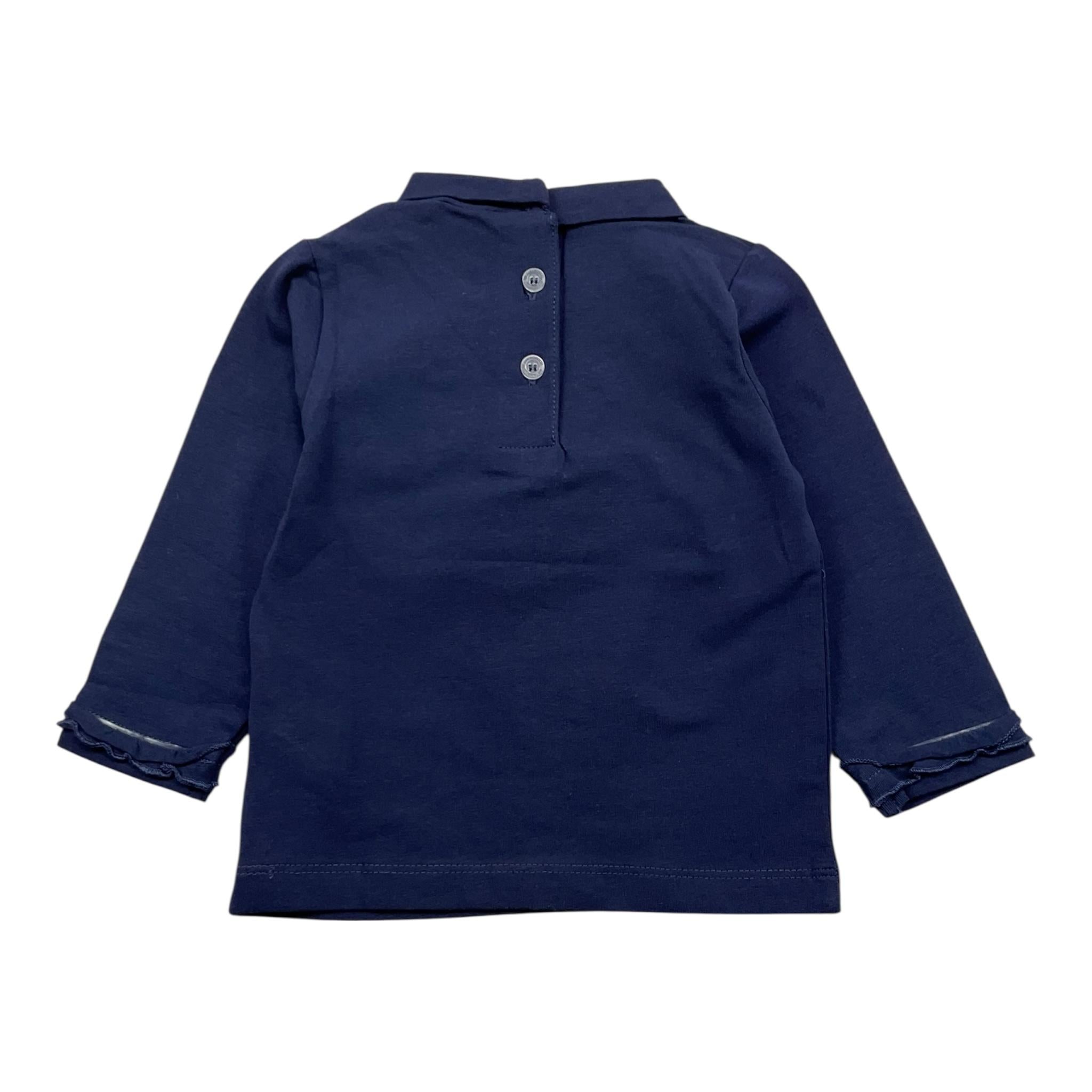 SARABANDA shirt mezzo collo tinta unita  Blu per Neonata 05208N BLU SARABANDA 