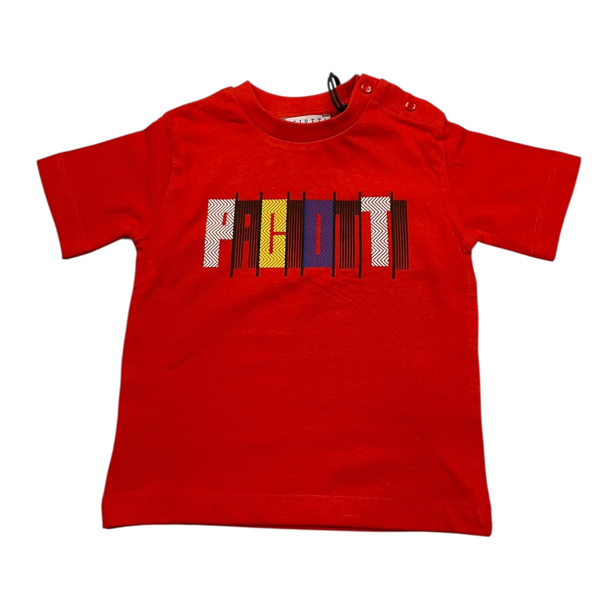 Cesare Paciotti T-Shirt Girocollo Tinta Unita con Stampa per Neonato TSP5115B ROSSO CESARE PACIOTTI 