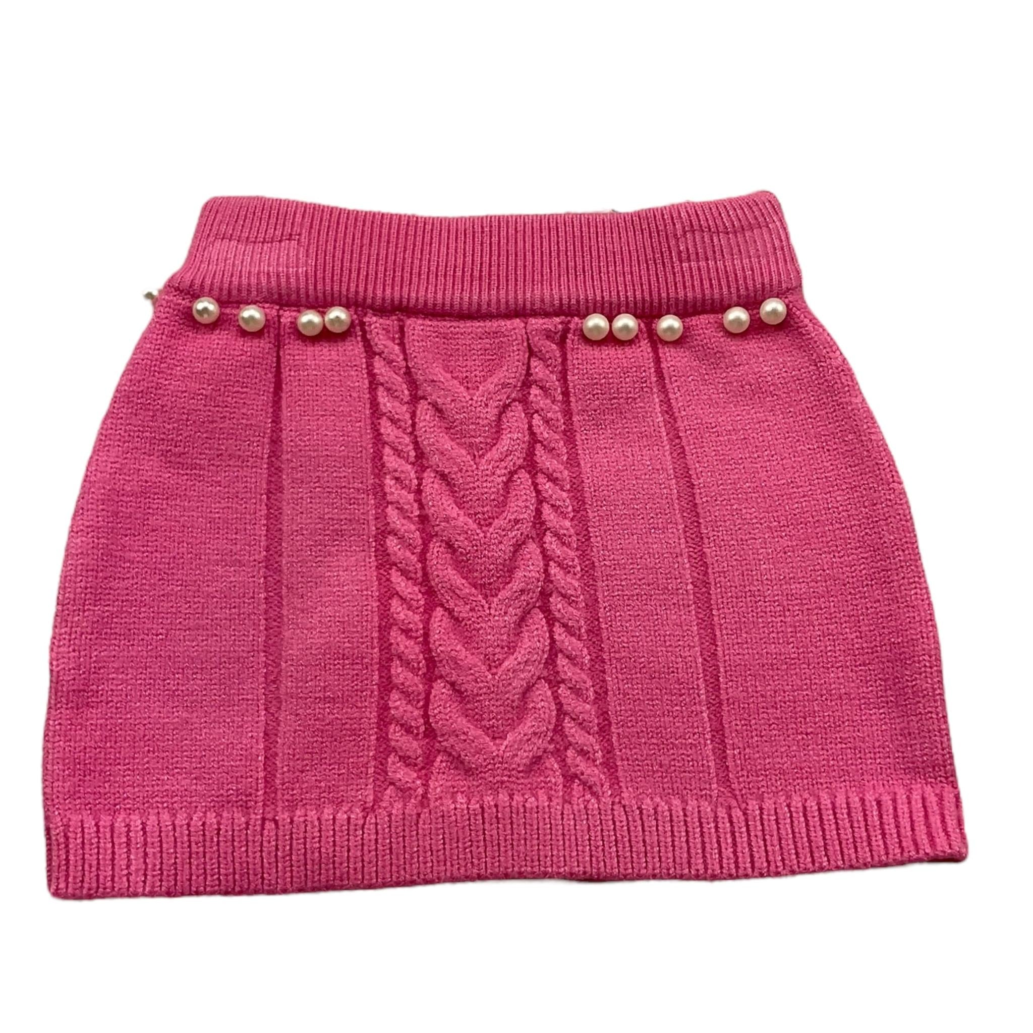 JANICE gonna tinta unita con perle Rosa per Neonata JN628N ROSA JANICE 