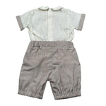 Pure Firenze Completo 2 Pezzi Camicia-Bermuda Beige per Neonato PC03308 BEIGE PURE FIRENZE 