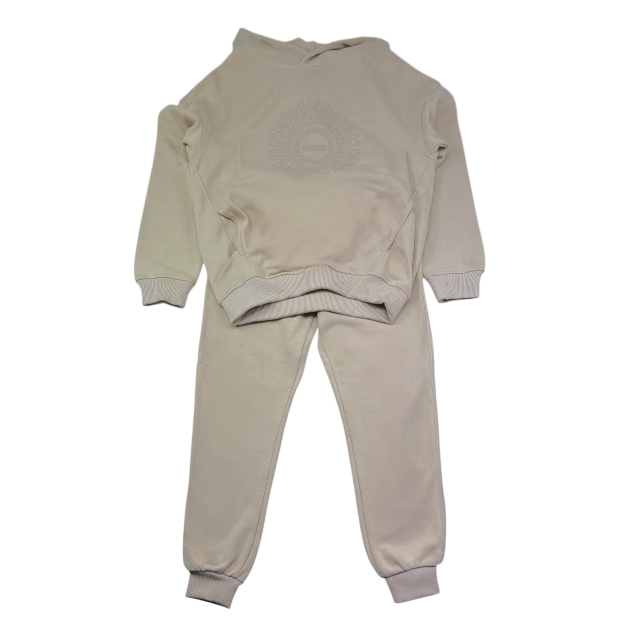 Moschino Completo 2 Pezzi Felpa-Pantalone per Bambino HUK04J BEIGE MOSCHINO 