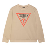GUESS felpa tinta unita girocollo con stampa Beige per Neonato N73Q10KAUG0 BEIGE GUESS 