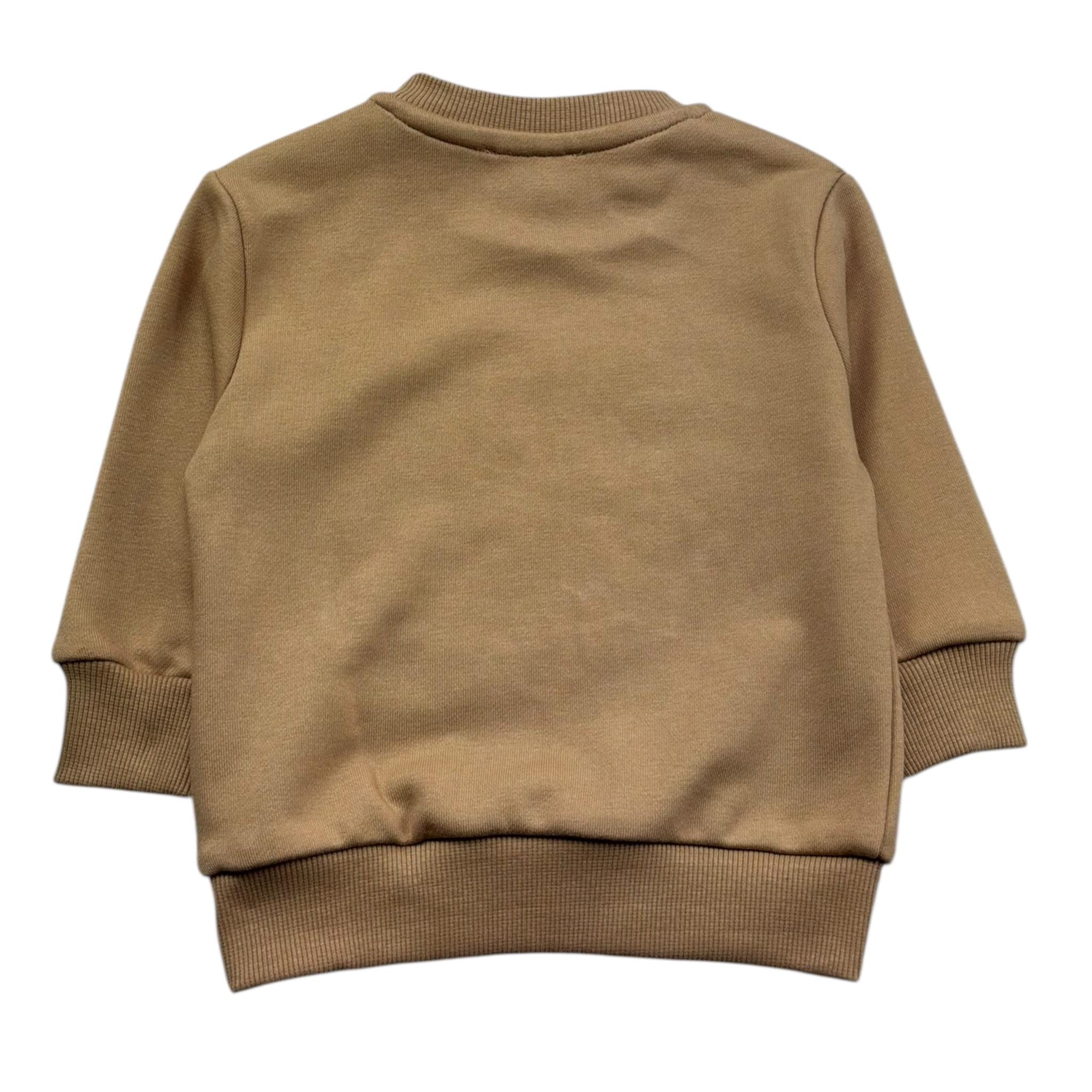 John Richmond Felpa Chiusa Girocollo Tinta Unita con Logo per Neonato RIP26014FE BEIGE JOHN RICHMOND 