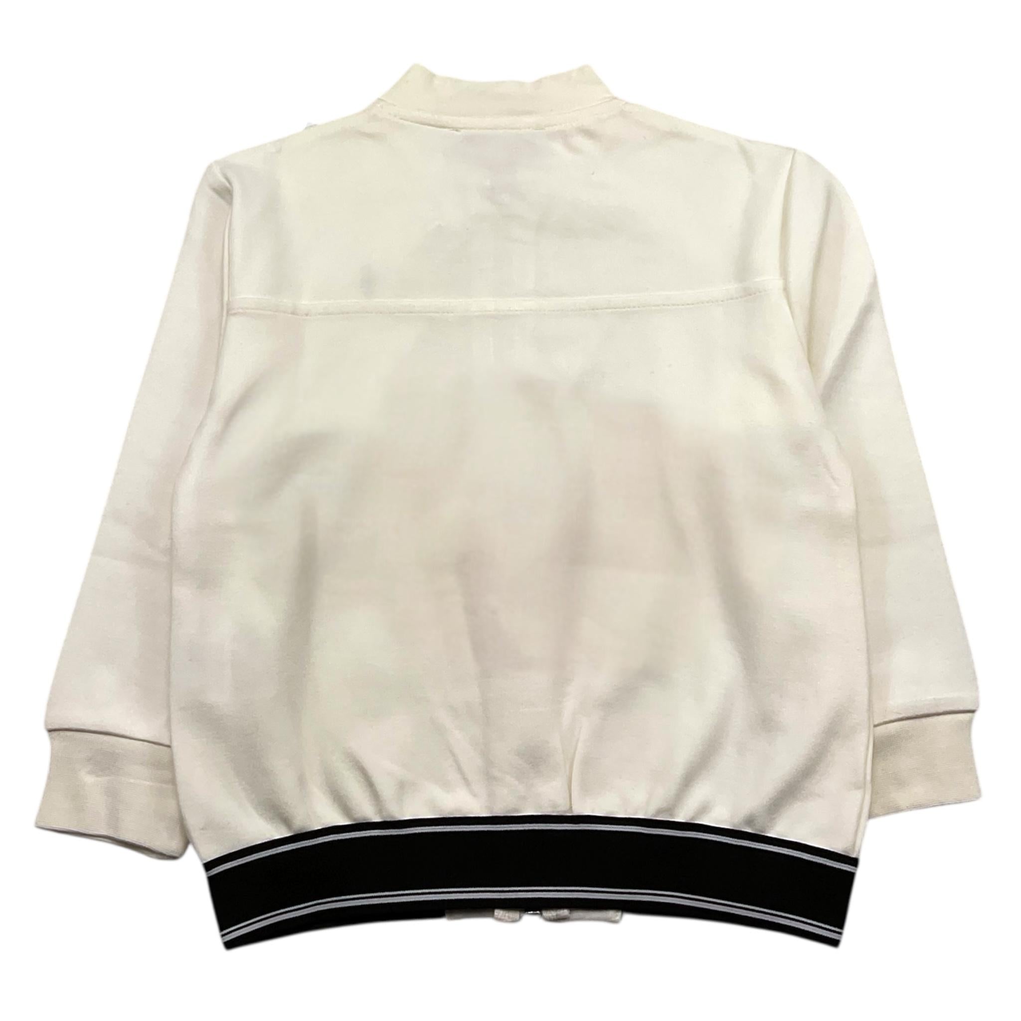 CESARE PACIOTTI felpa con zip tinta unita con logo Panna per Bambino MFP5351B PANNA CESARE PACIOTTI 