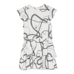 Liu Jo Abito Mezza Manica Tinta Unita con Stampe per Bambina GA3163 BIANCO LIU JO 