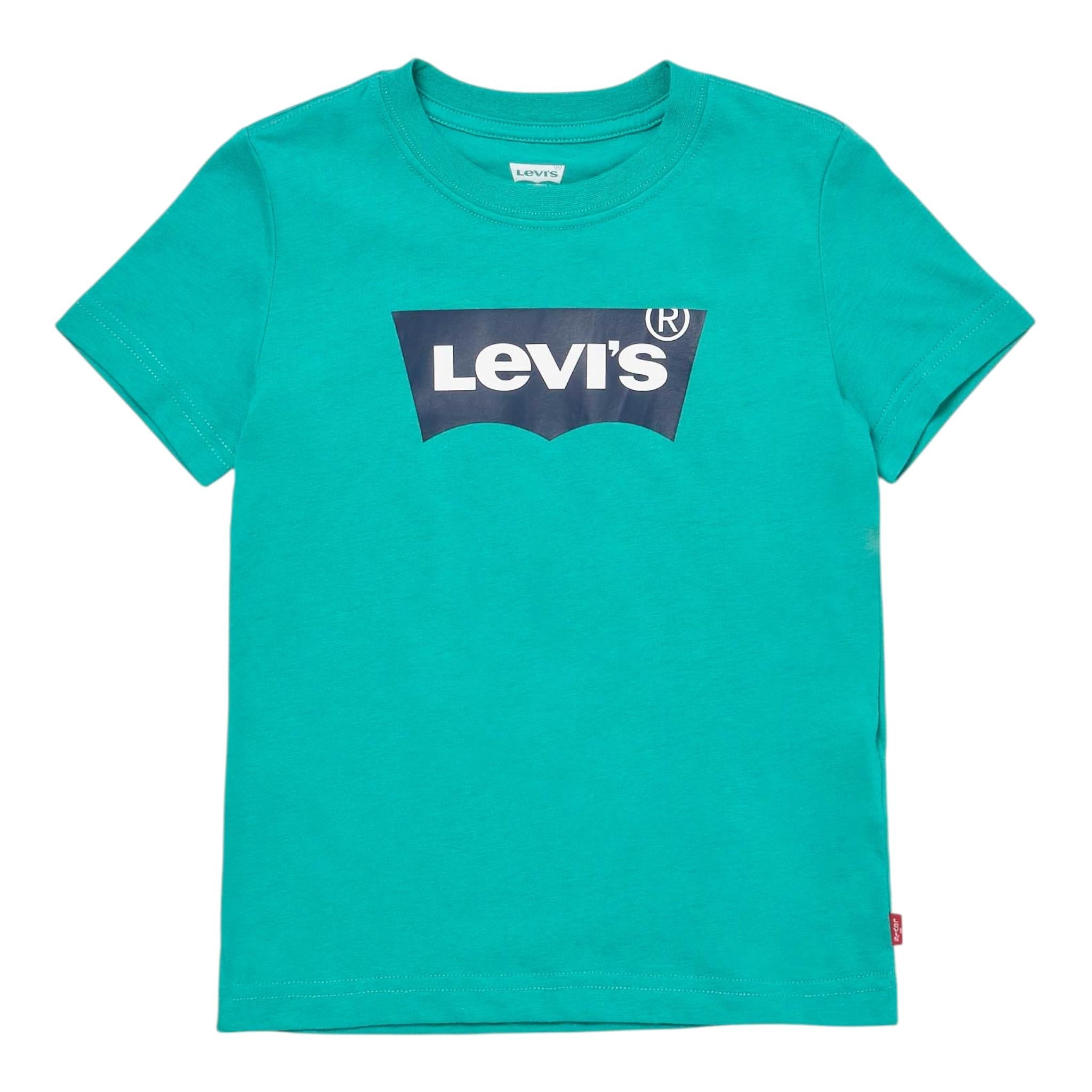 Levi'S T-Shirt Girocollo Tinta Unita con Stampa per Bambino 8E8157X VERDE LEVI'S 