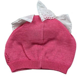 Marlu' Cappello Tinta Unita con Ricami per Neonata EP1371 ROSA MARLU' 