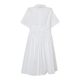 Aspesi Abito Mezza Manica Tinta Unita per Bambina S25012VMC0068X BIANCO ASPESI 