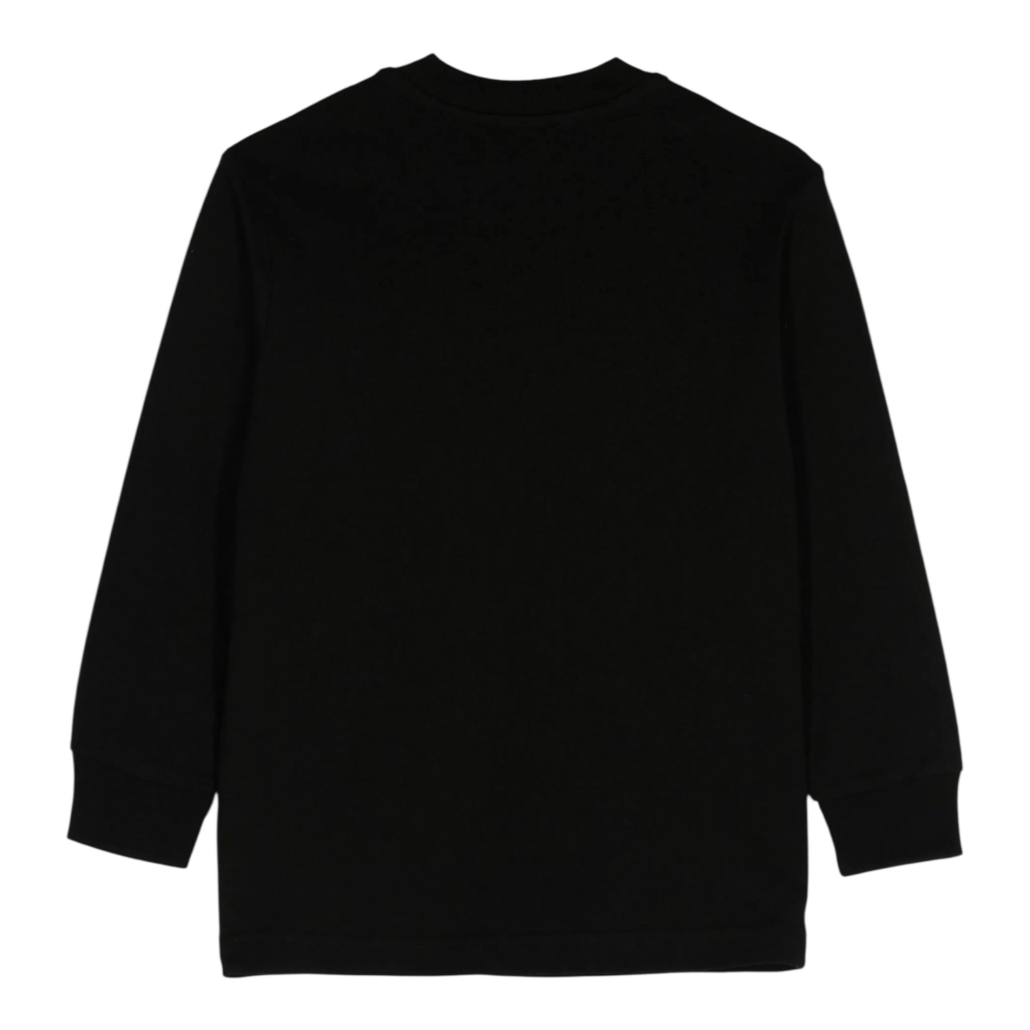 DIESEL shirt girocollo tinta unita con logo Nero per Bambino J02016 NERO DIESEL 