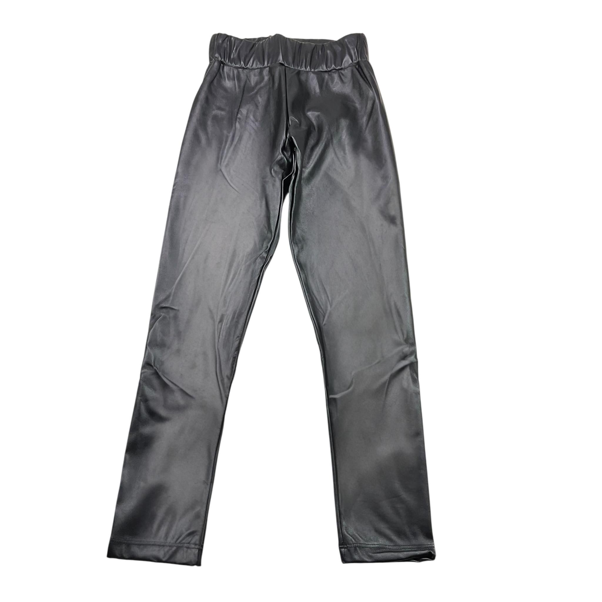 FUN & FUN leggins in ecopelle tinta unita Nero per Bambina PT00756 NERO FUN & FUN 
