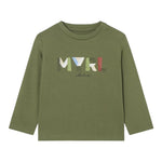 MAYORAL shrit girocollo tinta unita con stampa in contrasto Verde per Bambino 108JXX VERDE MAYORAL 