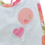 Lalalu' Bavetta Tinta Unita con Stampa per Neonata BAVL17P BIANCO LALALU' 