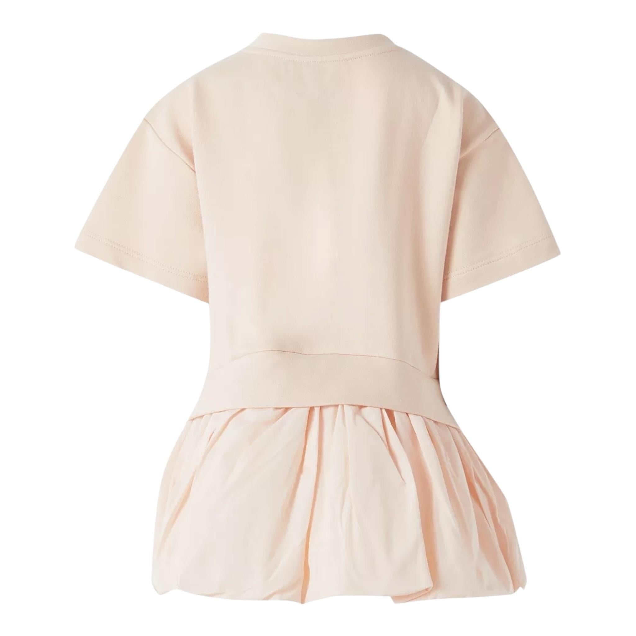 Elisabetta Franchi Abito Tinta Unita Mezza Manica con Gonnellone per Bambina EFAB606X ROSA ELISABETTA FRANCHI 