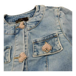 Fun & Fun Giubbino In Denim Modello Crop per Neonata FNCBJK16530 BLU FUN & FUN 
