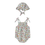 Mayoral Set Pagliaccetto-Cappello Tinta Unita con Stampa per Neonata 1667 VERDE ACQUA MAYORAL 