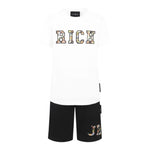 John Richmond Completo 2 Pezzi T-Shirt-Bermuda Bicolore per Bambino RBP25161CJJ BIANCO/NERO JOHN RICHMOND 