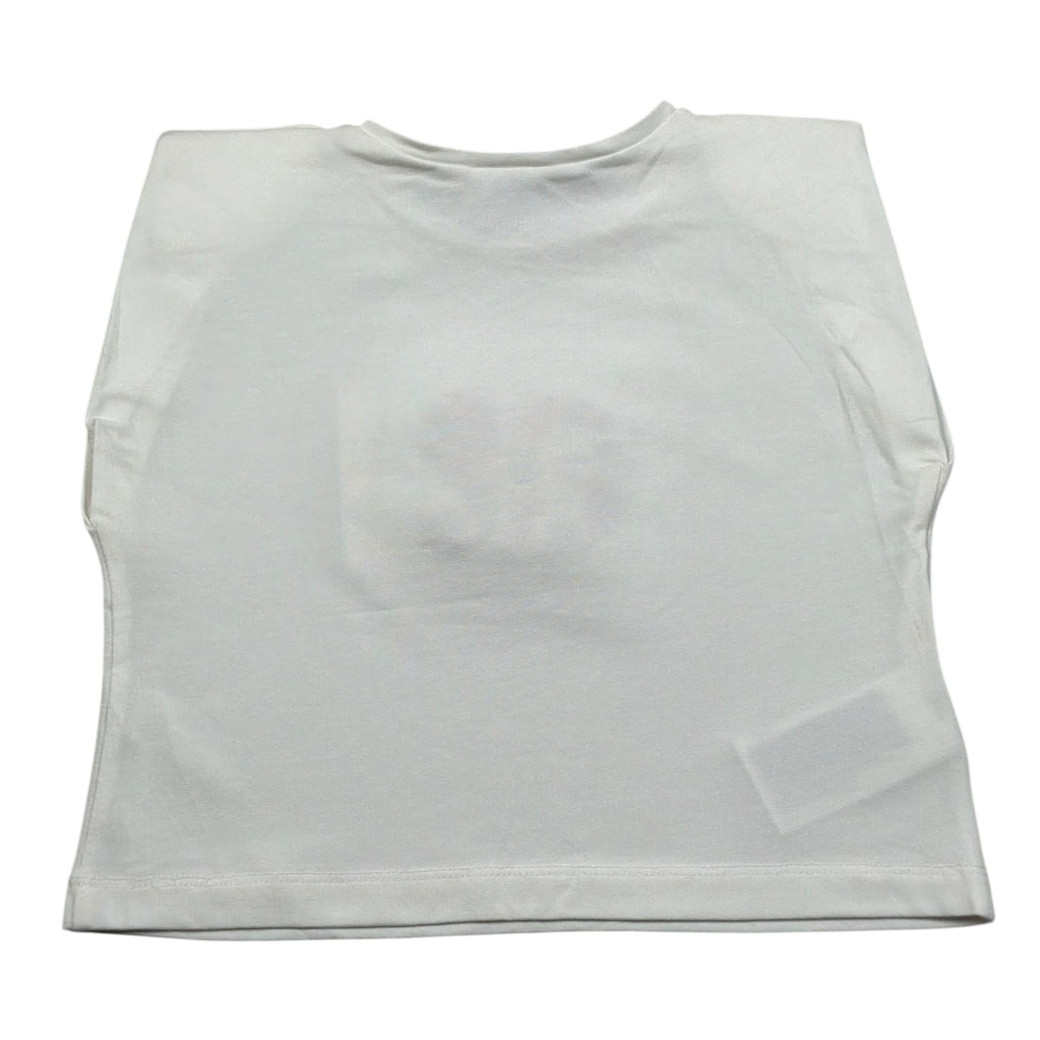 Abel & Lula T-Shirt Girocollo tinta unita con Stampa Panna per Bambina 5140 PANNA ABEL & LULA 