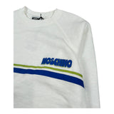 Moschino Felpa Chiusa Girocollo Tinta Unita con Logo per Bambino HUF09M BIANCO MOSCHINO 