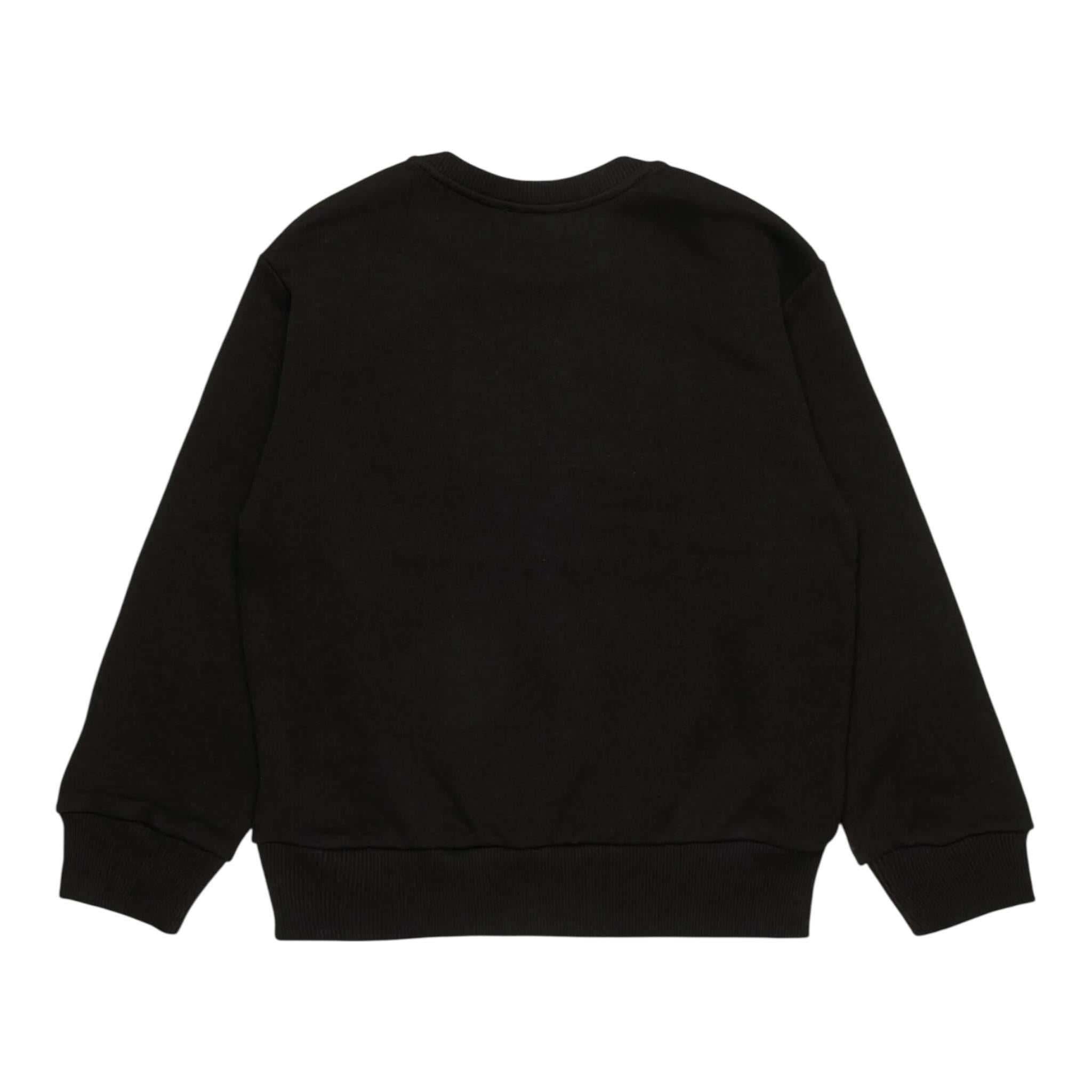 DIESEL felpa chiusa girocollo tinta unita con stampa logo Nero per Bambino H01787 NERO DIESEL 