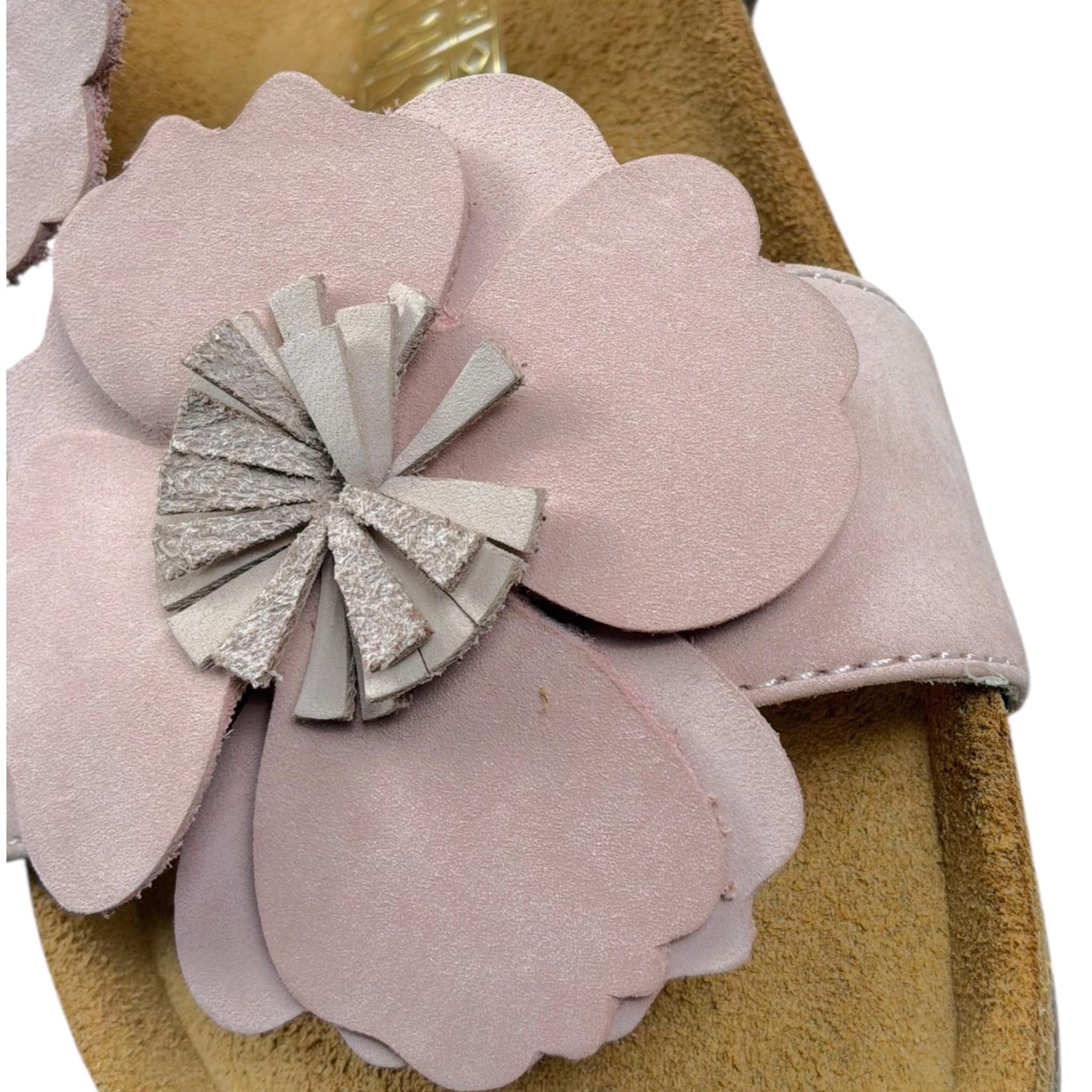 Il Gufo Sandalo Tinta Unita con Applicazioni Fiori per Bambina G576 ROSA IL GUFO 