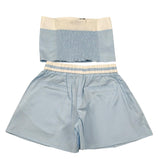 Fun & Fun Completo 2 Pezzi Top-Short Tinta Unita per Bambina 29271 AZZURRO FUN & FUN 