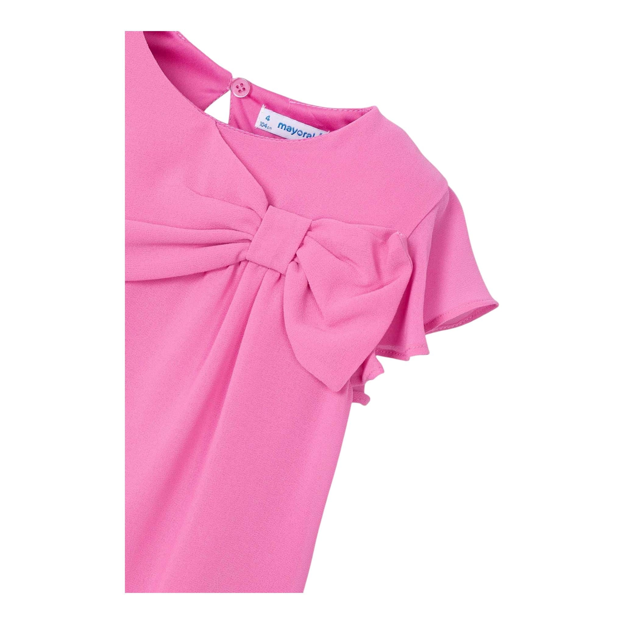 Mayoral Camicia Mezza Manica Tinta Unita per Bambina 3182 ROSA MAYORAL 