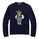RALPH LAUREN maglia girocollo tinta unita con ricami Blu per Bambino 322951154001 BLU RALPH LAUREN 
