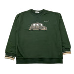 JECKERSON felpa chiusa girocollo tinta unita cn stampa macchina Verde per Bambino JB4286 VERDE JECKERSON 