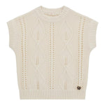 Guess Maglia Mezza Manica Tinta Unita con Trafori per Bambina J4YR07Z37L1 PANNA GUESS 