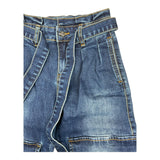 #2.0 MILANO jeans tinta unita con girovita regolabile modello a palazzo Blu per Bambina J60 BLU #2.0 MILANO 