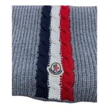 MONCLER sciarpa tinta unita con logo Grigio per Bambino 9543500011 GRIGIO MONCLER 