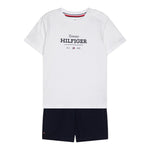 Tommy Hilfiger Completo 2 Pezzi T-Shirt-Bermuda  per Neonato KN0KN02047X BIANCO/BLU TOMMY HILFIGER 