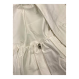 Simonetta Abito Camicia Manica Lunga Tinta Unita Con Rouches Bianco Per Neonata