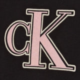 Calvin Klein T-Shirt Girocollo Tinta Unita con Logo per Bambina IG0IG02806 NERO CALVIN KLEIN 
