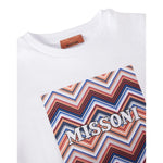 Missoni T-Shirt Girocollo Tinta Unita con Stampa per Bambino MV8P21 BIANCO MISSONI 