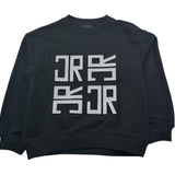 John Richmond Felpa Chiusa Girocollo Tinta Unita con Stampe per Bambina RGP26002FE NERO JOHN RICHMOND 