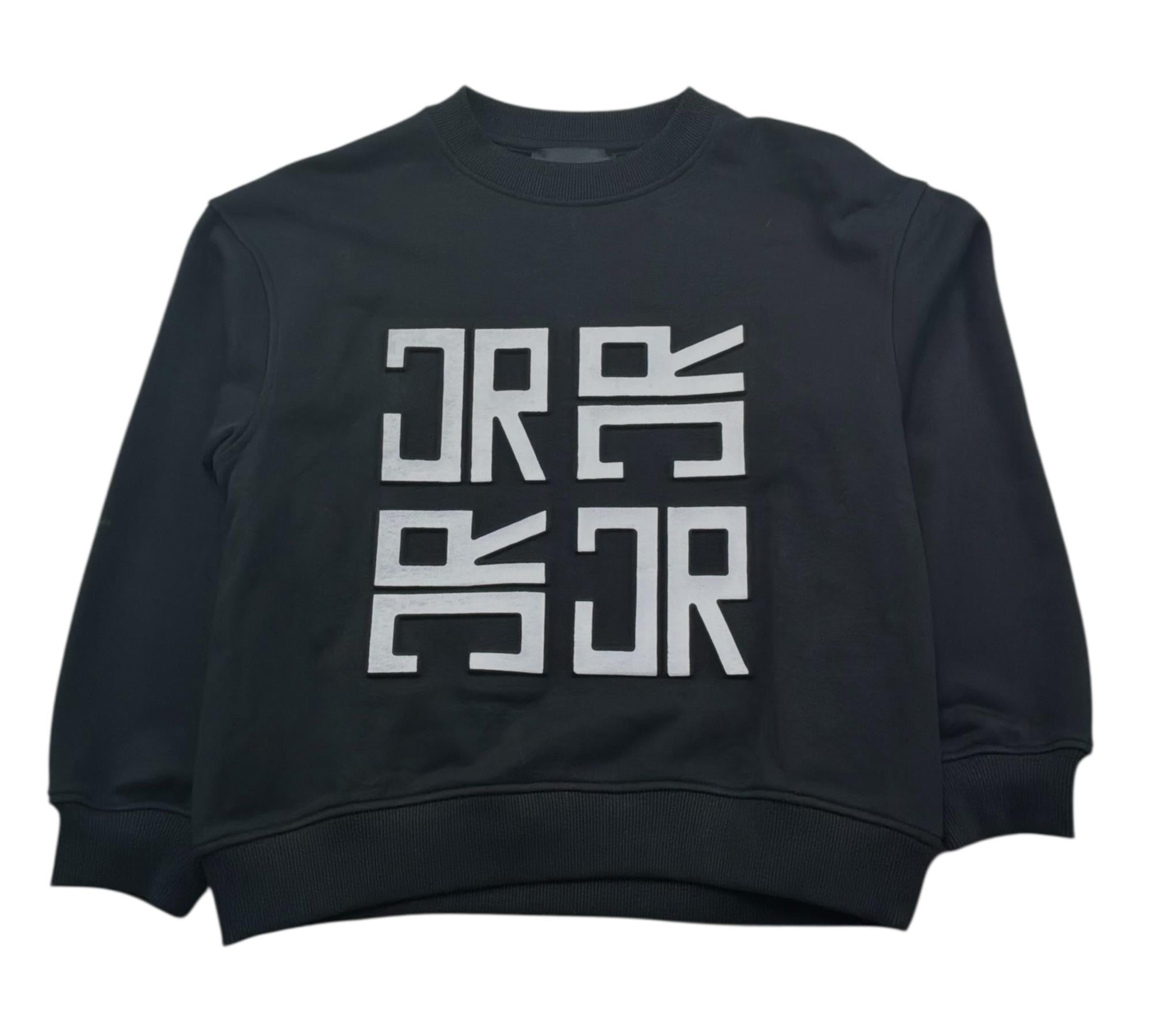 John Richmond Felpa Chiusa Girocollo Tinta Unita con Stampe per Bambina RGP26002FE NERO JOHN RICHMOND 